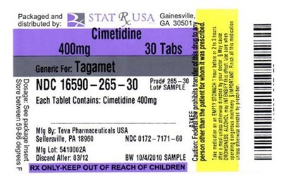 Cimetidine 400mg Label Image (Cimetidine 400mg Label)
